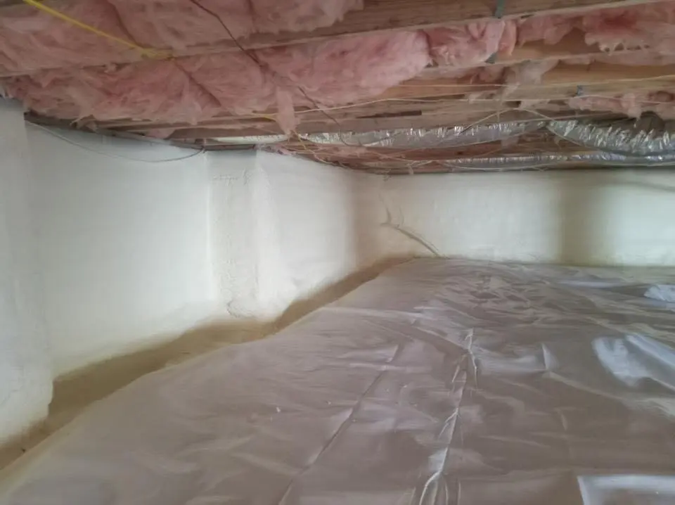 Crawl space encapsulation with closed-cell spray foam for Roof Maintenance in Macon-Bibb County